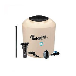 TINACO 800 LTS. RESISTEC BEIGE (C/VALVULA Y FLOTADOR) ROTOPLAS (500498)
