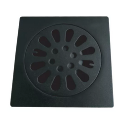 Resumidero Cuadrado 4" x 4" Negro Mate PLOMACY R304N