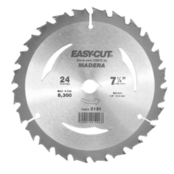 SIERRA PARA MADERA DE CARBURO DE 7 1/4" C/24 DIENTES EASY CUT (2131)