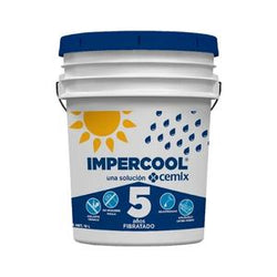 IMPERMEABILIZANTE IMPERCOOL FIBRATADO BLANCO 5 AÑOS 19 LTS CEMIX (31027)