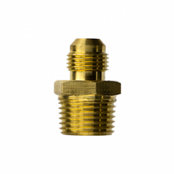 NIPLE TERMINAL BRONCE  FLER (D) 1/4"  X 1/8"  N.P.T.