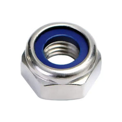 TUERCA HEXAGONAL  DE SEGURIDAD INSERTO NYLON 1/4" C/100 PIEZAS HQ
