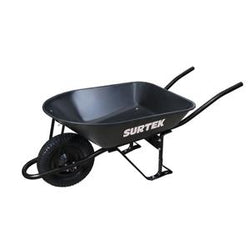 Carretilla 5.5 Pies Cubicos Negra C/Llanta Reforzada SURTEK (CAT554) PVL