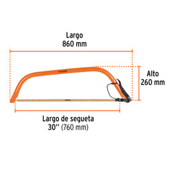 Arco P/Jardinero 30" Tubular TRUPER (AJT-30) (10260)