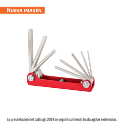 Juego de 8 llaves hexagonales std, tipo navaja, TRUPER (15556)(ALL-8P)