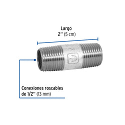 Niple Galvanizado  1/2  X  2  AR A010520