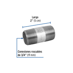 Niple Galvanizado  3/4  X  2  AR A010720