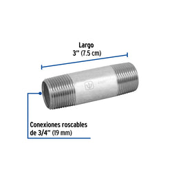 Niple Galvanizado  3/4  X  3  AR A010730