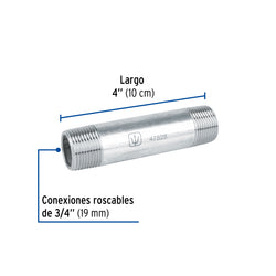 Niple Galvanizado  3  X  4   AR A013040