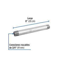 Niple Galvanizado 3  X  8 AR A013048