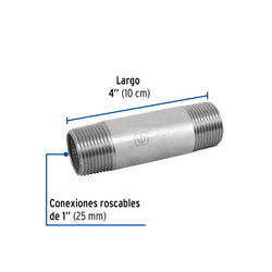 Niple Galvanizado  1  X  4  AR A011040