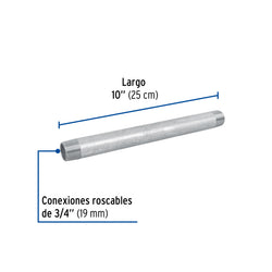 Niple Galvanizado  3/4  X  10  AR A010751