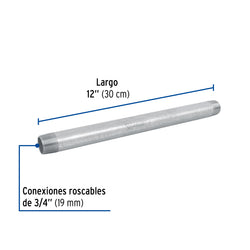 Niple Galvanizado  3/4  X  12  AR A010753
