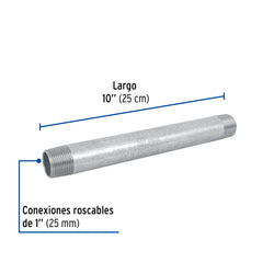 Niple Galvanizado  1  X  10  AR A011051