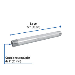 Niple Galvanizado  1  X  12  AR A011053