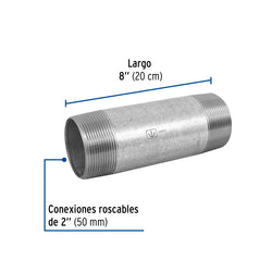 Niple Galvanizado  2  X  8   AR A012048