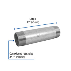 Niple Galvanizado 2  X 10 AR A012051
