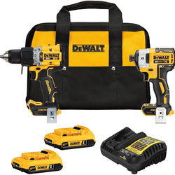 KIT TALADRO PERCUTOR/ATORNILLADOR 1/2 Y ATORNILLADOR DE IMPACTO 1/4 DEWALT (DCK2490D2-B3)