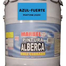 Pintura Alberca Negra Hule Clorado CUBETA 19 Litros MARBEL