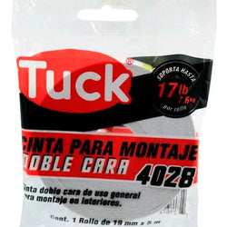 Cinta Doble Cara Interiores 19" X 5 MM # 4028 Espuma TUK (422801)