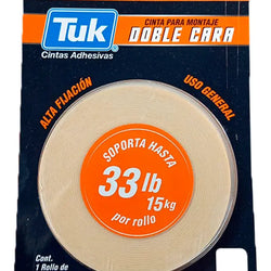 Cinta Doble Cara 19" X 5 MM # 4029 Espuma TUK (422901)
