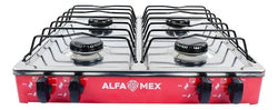 ESTUFA DE GAS 4 QUEMADORES ROJA ALFA (311S-5)