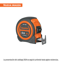 FLEXOMETRO COMPACTO CONTRA IMPACTO 8M CINTA 25MM TRUPER (FCG-8M) (12774)