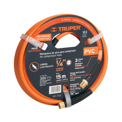 Manguera de PVC Para Compresor, 15 m, 1/4" TRUPER (MAN-PI-15-1/4) (19015)