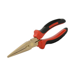 PINZA PUNTA LARGA 8" CORTE LATERAL BRONCE-ALUMINIO ANTICHISPA URREA (UH2292)