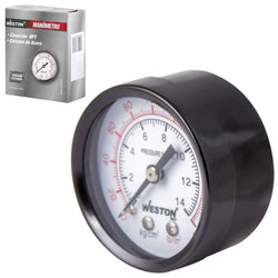 MANOMETRO 200 LBS/14 KG 2 1/4" NPT POSTERIOR WESTON (W-10034)