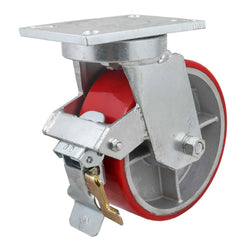 RODAJA FIERRO VACIADO C/PU GIRA. ROJA C/FRENO 8X3" WESTON (Y-1003-200)