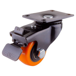RODAJA NARANJA PU C/BALERO GIRA. C/FRENO 3 x 1-1/4" WESTON (Y-1058-75)