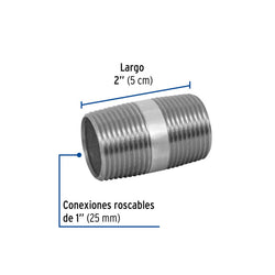 Niple Galvanizado  1  X  2   AR A011020