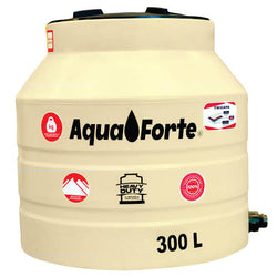 TINACO 300 LTS. AQUA FORTE BEIGE (C/VALVULA Y FLOTADOR)