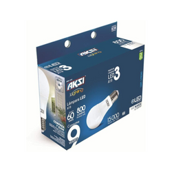 Foco Led A19 9W Luz Blanca (Pack 3) AKSI 123001