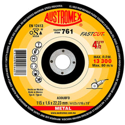 Disco Corte Metal 4-1/2" X 1/16" X 7/8" FAST-CUT AUSTROMEX 761