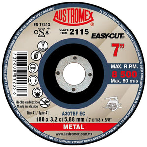 Disco Corte Metal 7" X 1/8" X 5/8" EASy-CUT AUSTROMEX 2115