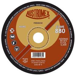 Disco Corte Metal Premium 9" X 5/64" X 7/8" AUSTROMEX 880