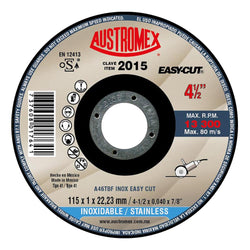 Disco Corte Acero Inox 4-1/2" X 0.04" X 7/8" EASy-CUT AUSTROMEX 2015