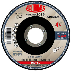 Disco Corte Metal 4-1/2" X 0.04" X 7/8" EASy-CUT AUSTROMEX 2016