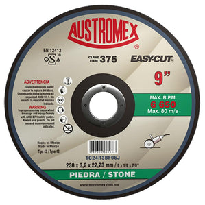 Disco Corte Piedra 9" X 1/8" X 7/8" EASy-CUT AUSTROMEX 375