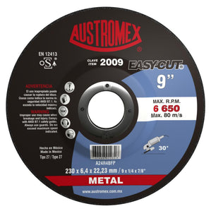 Disco debaste Metal 9" X 1/4" X 7/8" EASy-CUT AUSTROMEX 2009