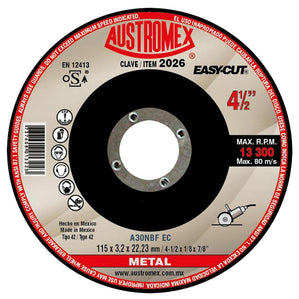 Disco Corte Metal 4-1/2" X 1/8" X 7/8" EASy-CUT AUSTROMEX 2026
