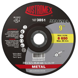 Disco Corte Metal 9" X 1/8" X 7/8" MAGMA AUSTROMEX 3851
