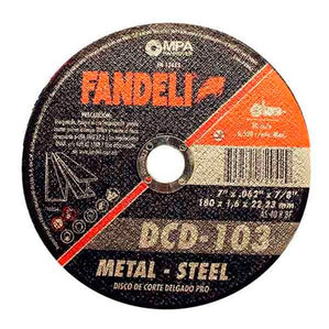Disco Corte Delgado Metal 7" X 1.6 X 22.2 Fandeli 72942