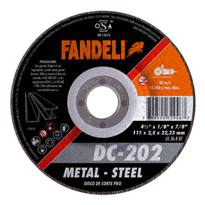 Disco Corte Std Metal 4 1/2" X 3.2 X 22.2 Fandeli 72946