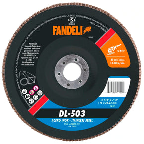 Disco Laminado Inoxidable Z-80 4 1/2" X 14 X 22.2 Fandeli 72954