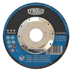 Disco De Corte Y Desbaste Ligero Acero Carbón/Inoxidable De 4-1/2" X 5/64" X 7/8" TyROLIT AUSTROMEX 4220