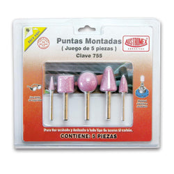 Juego De Puntas Montadas Rosas Con 5 Pzas AUSTROMEX 755