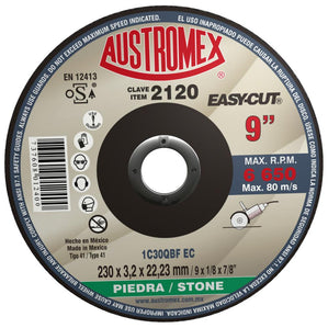 Disco Corte Piedra 9" X 1/8" X 7/8" EASy-CUT AUSTROMEX 2120
